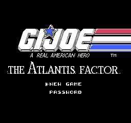 G.I. Joe - A Real American Hero - The Atlantis Factor (USA) Title Screen
